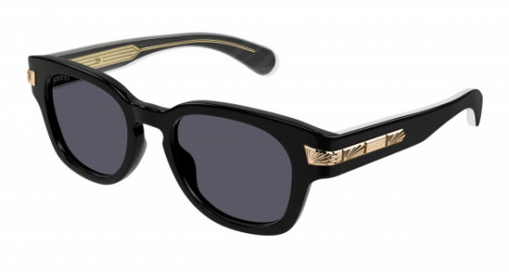 Gucci GG1518S Sunglasses, 001 - BLACK with GREY lenses