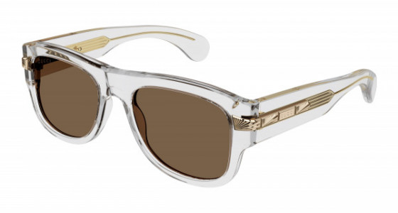 Gucci GG1517S Sunglasses, 004 - CRYSTAL with BROWN lenses
