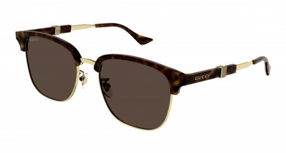 Gucci GG1499SK Sunglasses, 002 - GOLD with HAVANA temples and BROWN lenses
