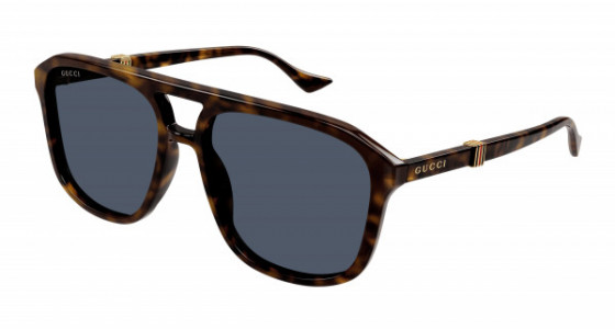 Gucci GG1494S Sunglasses, 002 - HAVANA with BLUE lenses
