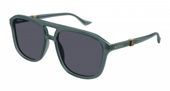 Gucci GG1494S Sunglasses, 003 - GREEN with GREY lenses