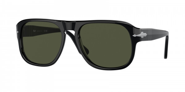 Persol PO3310S JEAN Sunglasses, 95/31 JEAN BLACK GREEN (BLACK)