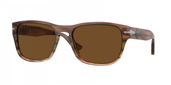 Persol PO3341S Sunglasses, 120757 STRIPED BROWN GRADIENT GREEN P (BROWN)