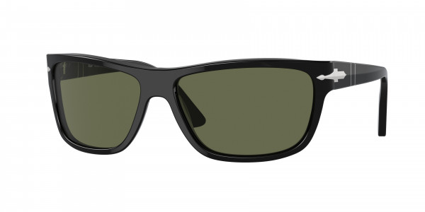 Persol PO3342S Sunglasses, 95/58 BLACK POLAR GREEN (BLACK)