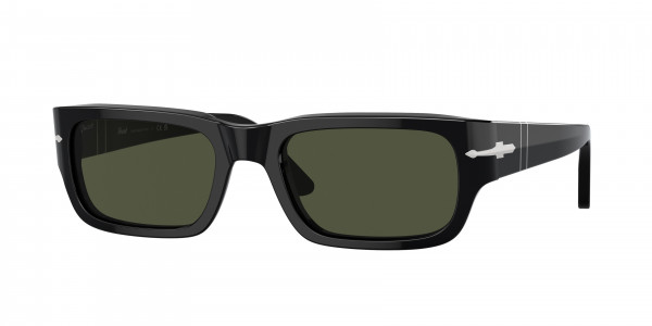 Persol PO3347S ADRIEN Sunglasses, 95/31 ADRIEN BLACK GREEN (BLACK)