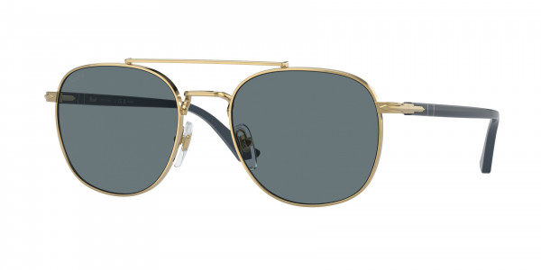 Persol PO1006S Sunglasses, 515/3R GOLD DARK BLUE POLAR (GOLD)