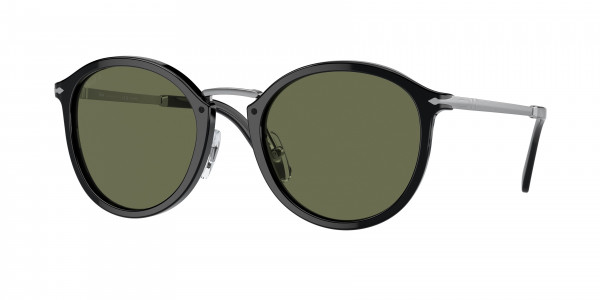 Persol PO3309S Sunglasses, 95/58 BLACK POLAR GREEN (BLACK)
