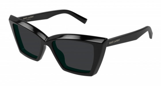 Saint Laurent SL 657 Sunglasses, 001 - BLACK with BLACK lenses