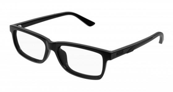 Puma PJ0076O Eyeglasses, 001 - BLACK with TRANSPARENT lenses