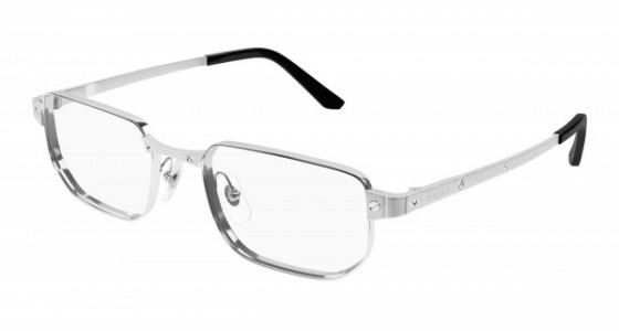 Cartier CT0481O Eyeglasses, 002 - SILVER with TRANSPARENT lenses