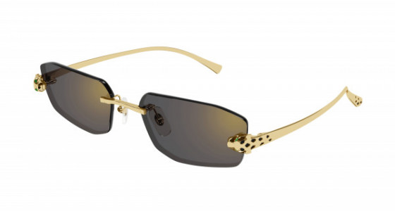 Cartier CT0474S Sunglasses, 001 - GOLD with GREY lenses
