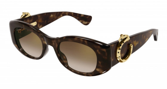 Cartier CT0472S Sunglasses, 002 - HAVANA with BROWN lenses
