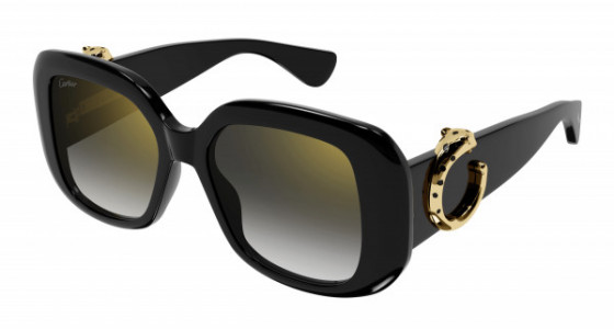 Cartier CT0471SA Sunglasses, 001 - BLACK with GREY lenses