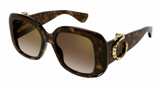 Cartier CT0471SA Sunglasses, 002 - HAVANA with BROWN lenses