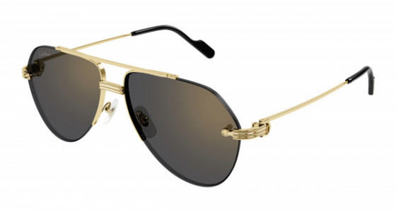 Cartier CT0427S Sunglasses, 001 - GOLD with GREY lenses
