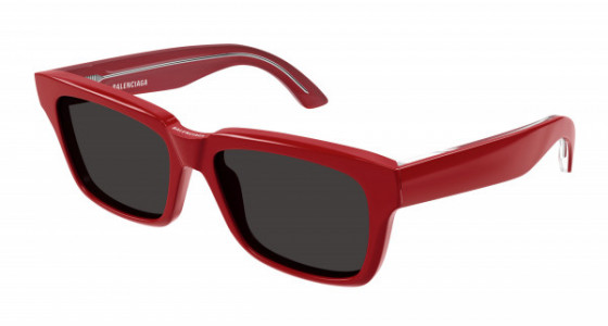 Balenciaga BB0346S Sunglasses, 004 - RED with GREY lenses