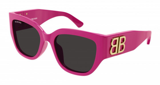 Balenciaga BB0323SK Sunglasses, 005 - PINK with GREY lenses