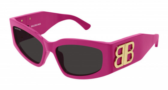 Balenciaga BB0321S Sunglasses, 006 - PINK with GREY lenses
