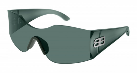 Balenciaga BB0292S Sunglasses, 003 - GREEN with GREEN lenses