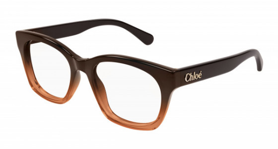 Chloé CH0244O Eyeglasses, 004 - BROWN with TRANSPARENT lenses