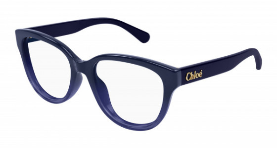 Chloé CH0243O Eyeglasses, 004 - BLUE with TRANSPARENT lenses