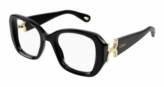Chloé CH0239O Eyeglasses, 001 - BLACK with TRANSPARENT lenses