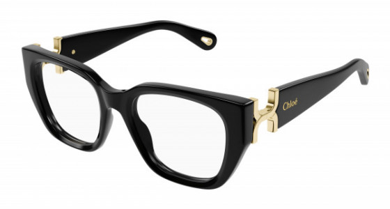 Chloé CH0238O Eyeglasses, 001 - BLACK with TRANSPARENT lenses