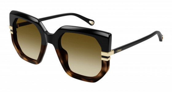 Chloé CH0240S Sunglasses, 003 - BLACK with BROWN lenses