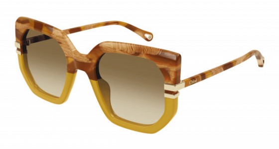 Chloé CH0240S Sunglasses, 004 - BROWN with BROWN lenses