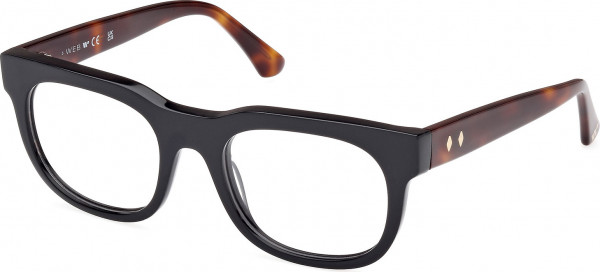 Web Eyewear WE5425 Eyeglasses, 005 - Shiny Black / Dark Havana