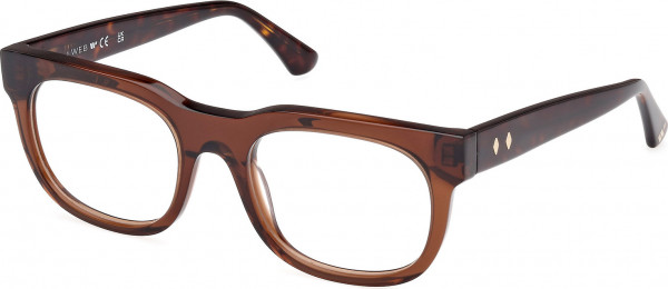 Web Eyewear WE5425 Eyeglasses, 048 - Shiny Dark Brown / Dark Havana