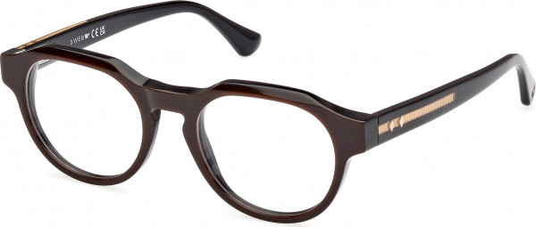 Web Eyewear WE5421 Eyeglasses, 050 - Light Brown/Monocolor / Shiny Black