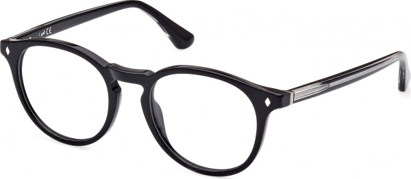Web Eyewear WE5387 Eyeglasses, 005 - Shiny Black / Crystal/Monocolor