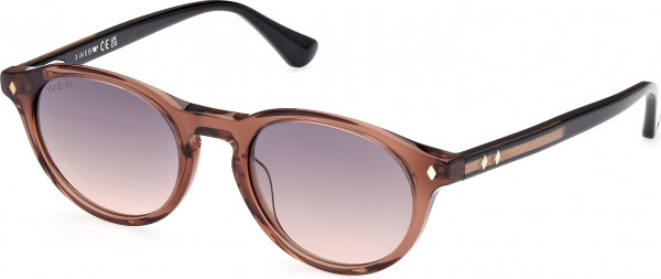 Web Eyewear WE0337 Sunglasses, 57B - Shiny Beige / Black/Monocolor