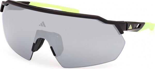 adidas SP0093 Sunglasses, 02C - Matte Black / Matte Light Green