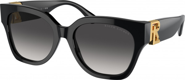 Ralph Lauren RL8221 THE OVERSZED RICKY Sunglasses, 50018G THE OVERSZED RICKY BLACK GREY (BLACK)