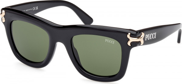 Emilio Pucci EP0222 Sunglasses, 01N - Shiny Black / Shiny Black