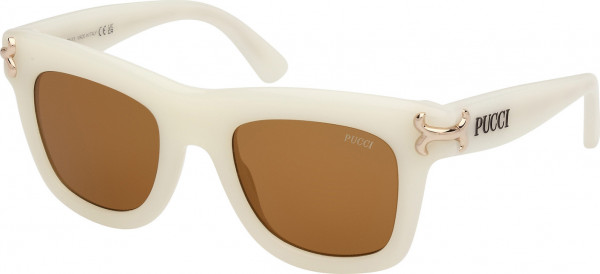 Emilio Pucci EP0222 Sunglasses, 21E - Shiny White / Shiny White