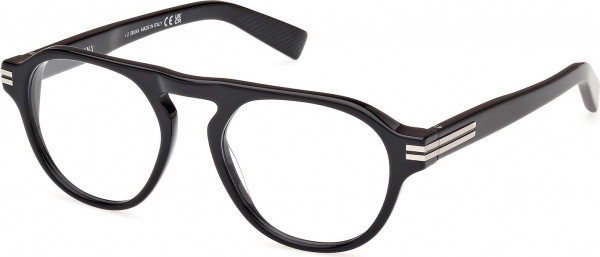 Ermenegildo Zegna EZ5281 Eyeglasses, 001 - Shiny Black / Shiny Black