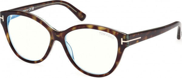 Tom Ford FT5954-B Eyeglasses, 055 - Coloured Havana / Coloured Havana