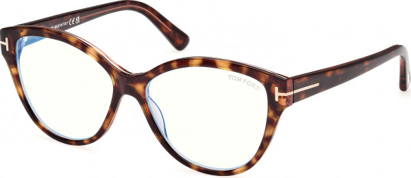 Tom Ford FT5954-B Eyeglasses, 056 - Coloured Havana / Coloured Havana