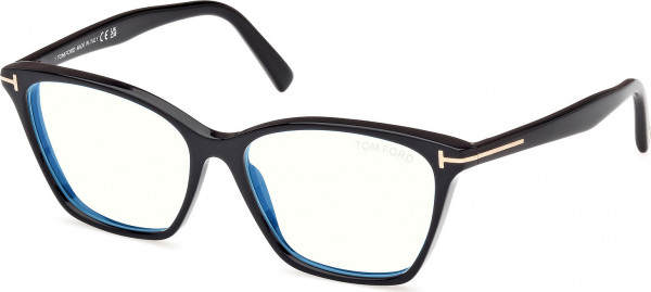 Tom Ford FT5949-B Eyeglasses, 001 - Shiny Black / Shiny Black