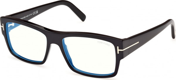 Tom Ford FT5941-B Eyeglasses, 001 - Shiny Black / Shiny Black