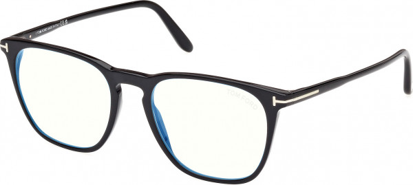 Tom Ford FT5937-B Eyeglasses, 001 - Shiny Black / Shiny Black