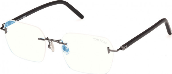 Tom Ford FT5934-B Eyeglasses, 012 - Shiny Dark Ruthenium / Shiny Dark Ruthenium