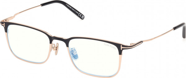 Tom Ford FT5929-D-B Eyeglasses, 001 - Shiny Black / Shiny Black
