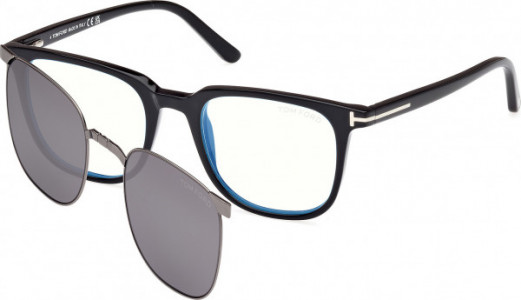 Tom Ford FT5916-B Eyeglasses, 001 - Shiny Black / Shiny Black