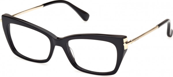 Max Mara MM5137 Eyeglasses, 001 - Shiny Black / Shiny Black