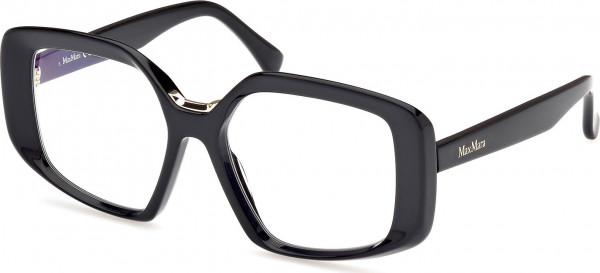 Max Mara MM5131-B Eyeglasses, 001 - Shiny Black / Shiny Black