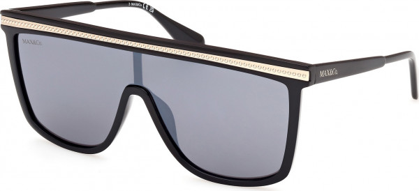 MAX&Co. MO0099 Sunglasses, 01C - Shiny Black / Shiny Black